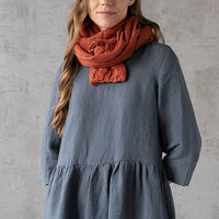 Linen Scarf - Brick