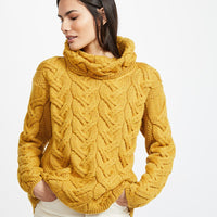 Cable Knit sweater with Cowl Neck