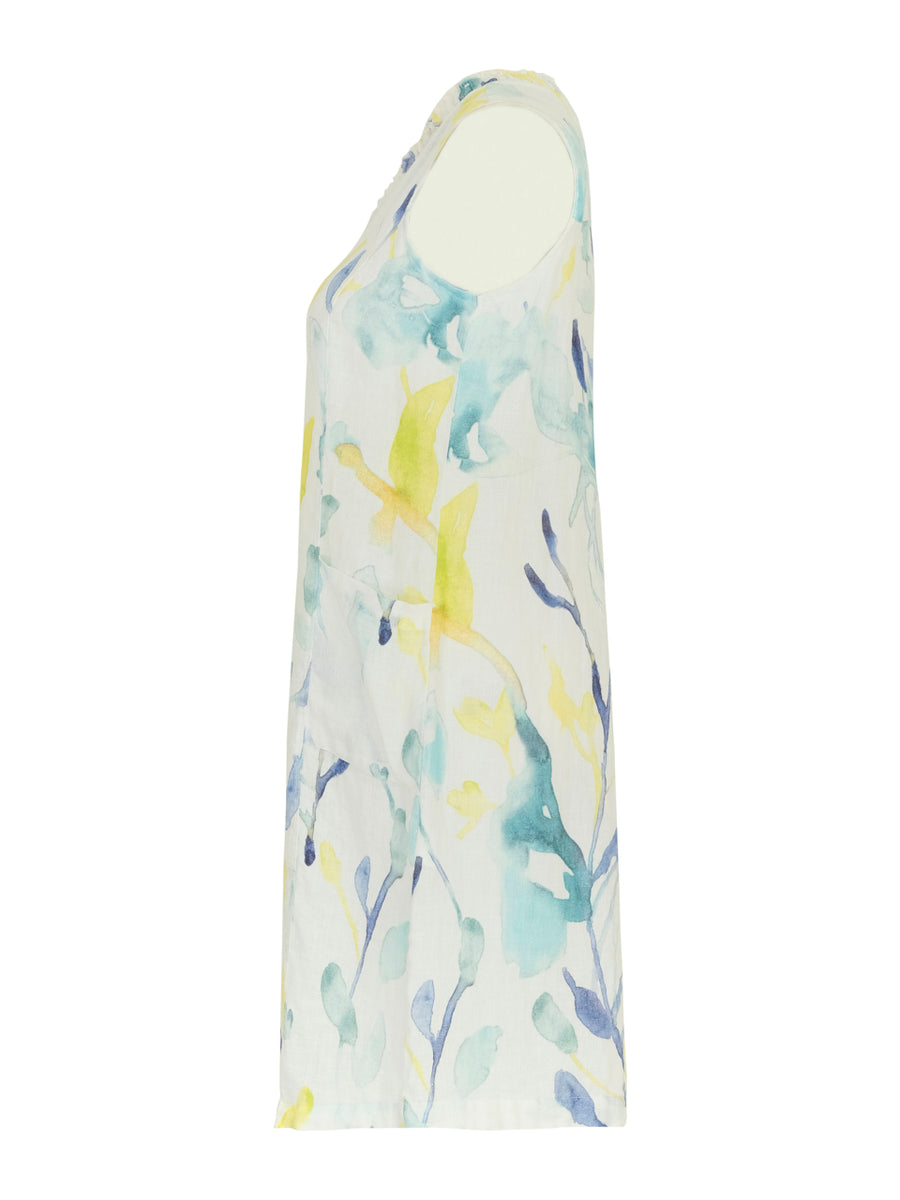 Simply Art by Dolcezza - Linen dress - Turquoise Bloom