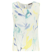 Simply art by Dolcezza - Tank top Linen Bloom - Off white blue yellow