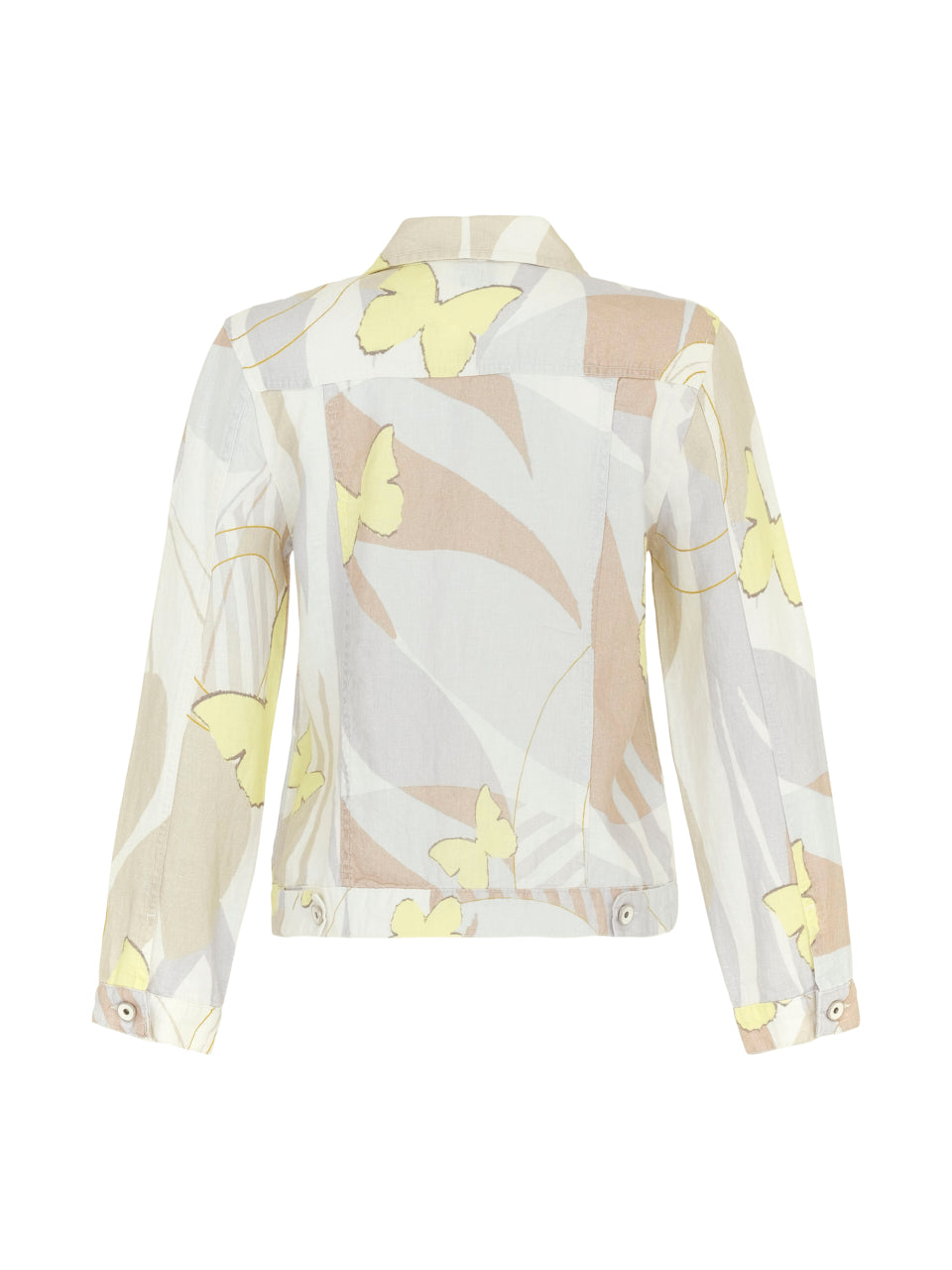 Simply art by Dolcezza - Linen Jacket - Yellow Butterflies
