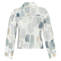 Simply art by Dolcezza - Linen Jacket - Off white blue green