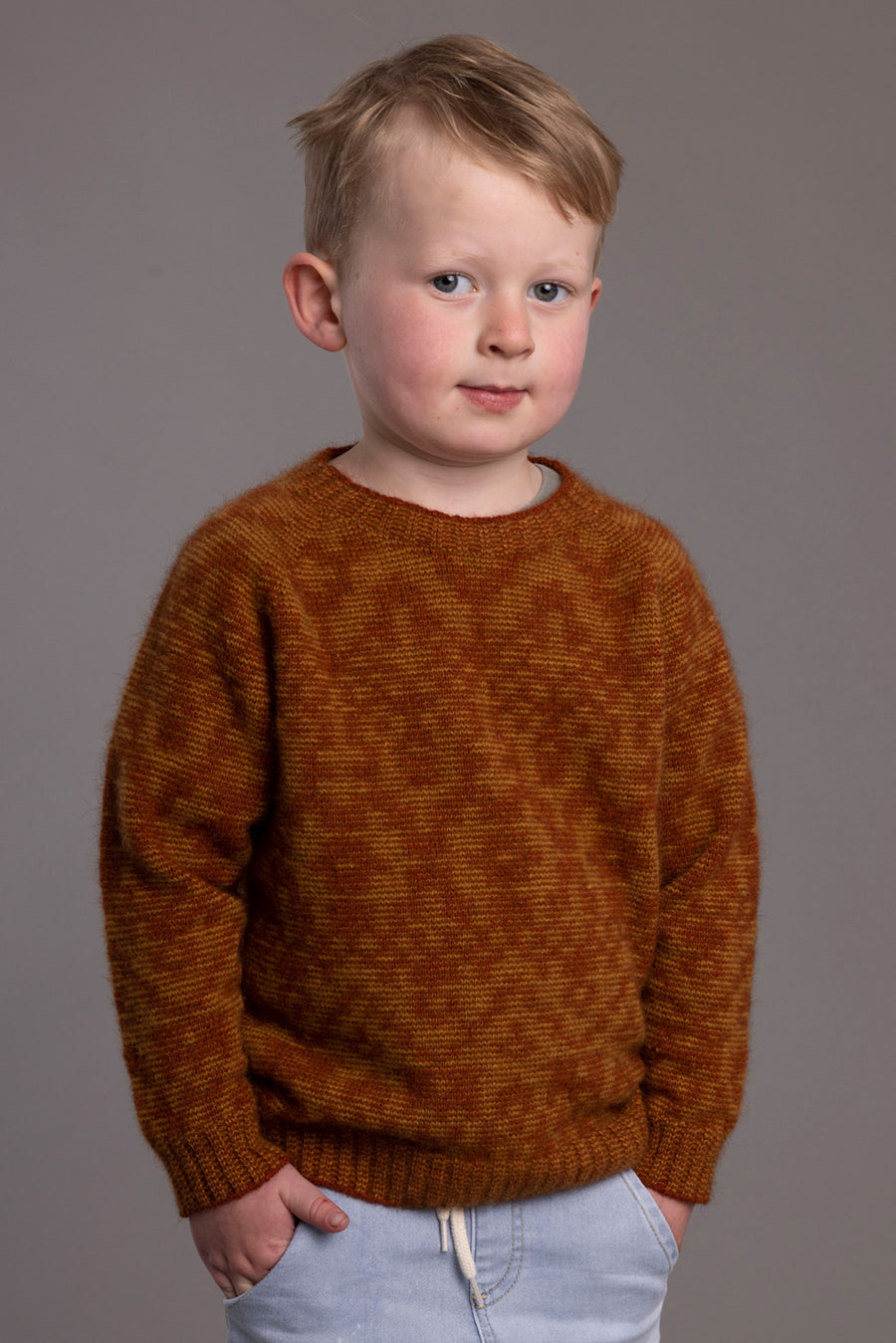 Possum - Children's Fair Isle Sweater - Spice