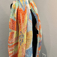 In Style - Linen Scarf - Orange