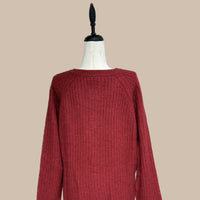 Zaha Yak Cardigan - Dark Red