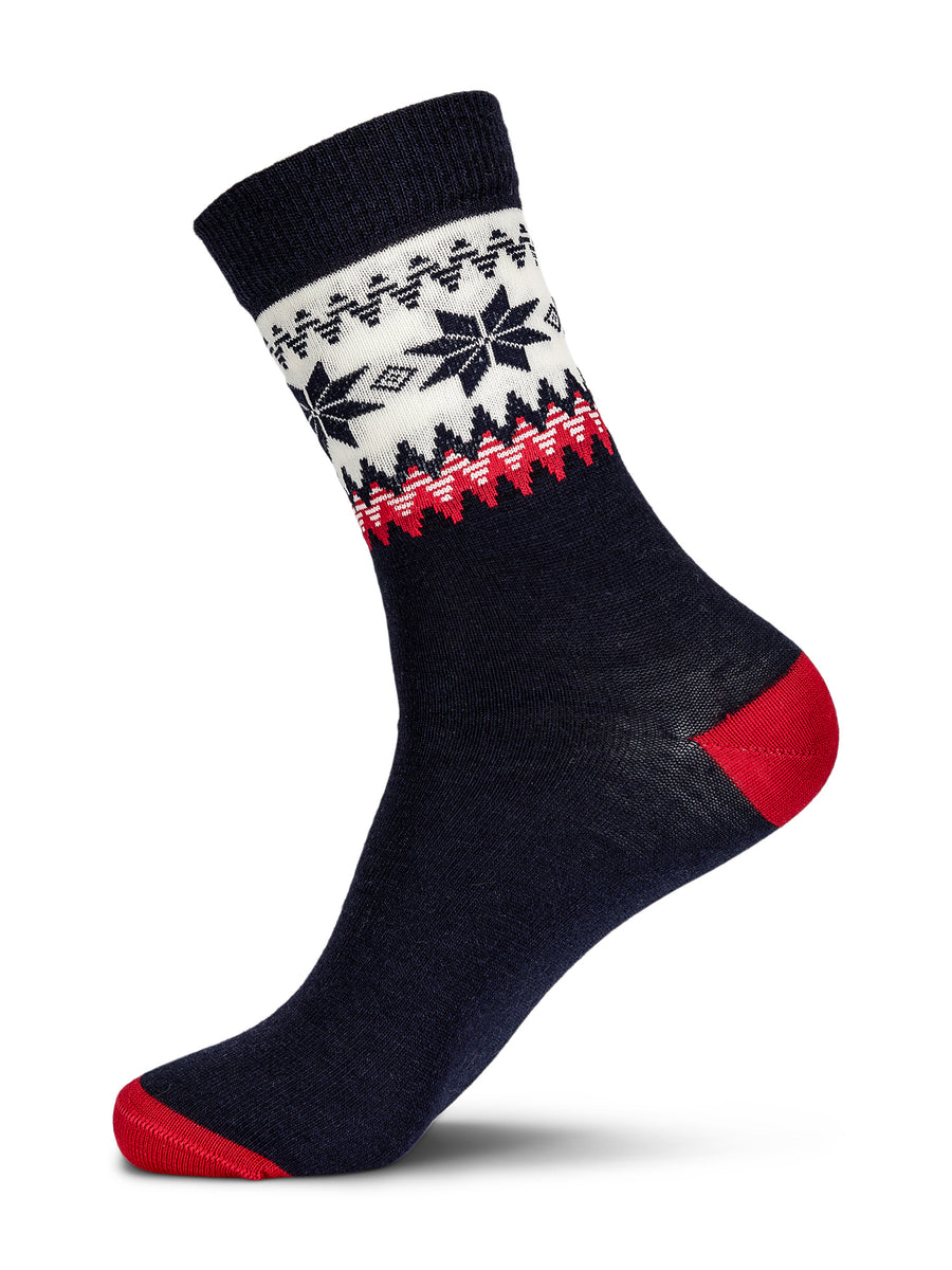 Dale of Norway - Myking Socks - Navy/Red/Off-White