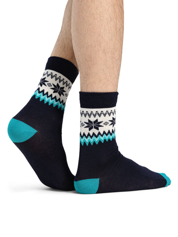 Dale of Norway - Myking Socks - Navy/Turquoise/Off-White