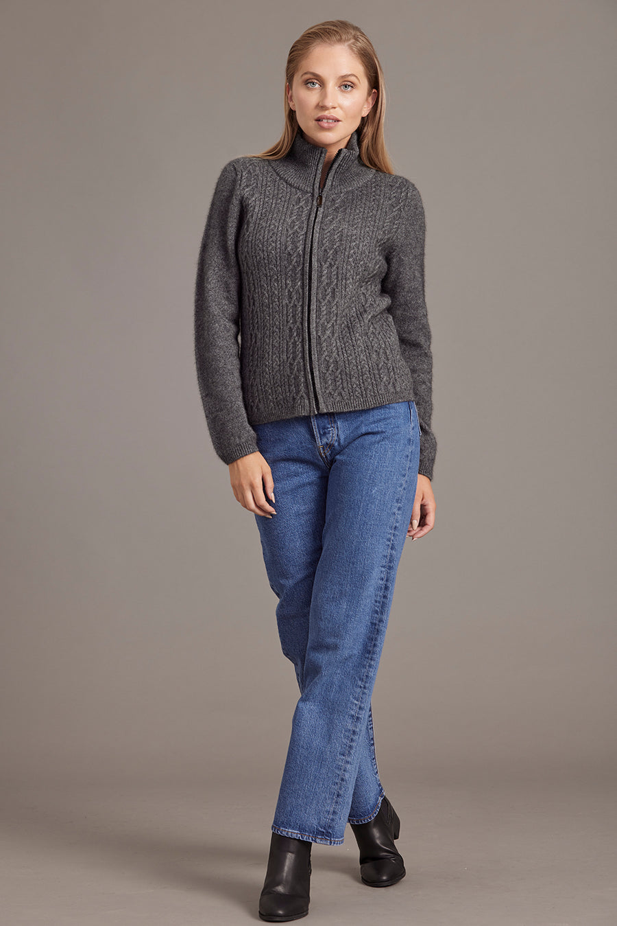 Possum - Zip Jacket - Pewter