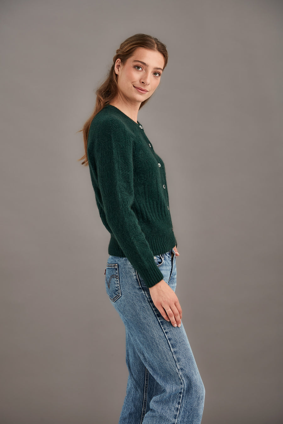 Possum - Patchwork Cardigan - Forest