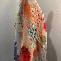 In Style - Linen Poncho - Abstract Watercolor