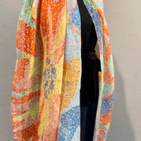 In Style - Linen Scarf - Orange