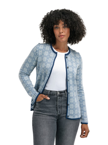 Dale of Norway - Othelie Feminine Jacket - Blueshadow/Off-White