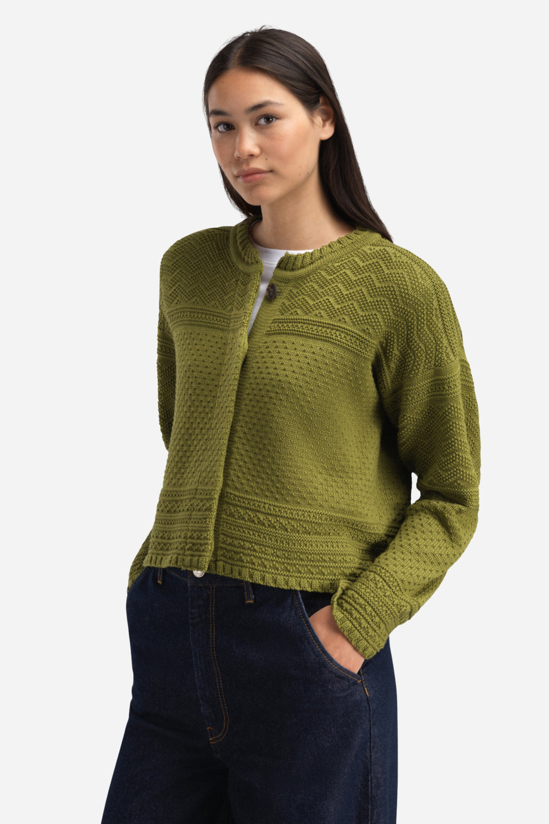 Dale of Norway - Lusa Cardigan - Alum Green