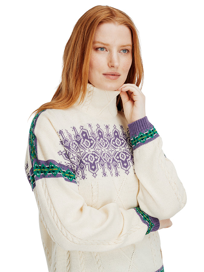 Dale of Norway - Aspoy Women's Sweater - Off White/Purple