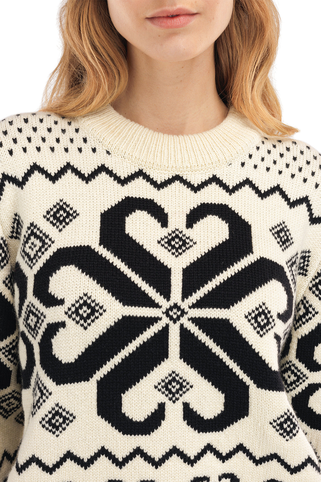 Dale of Norway - Falkeberg Feminine Sweater - Off-White/Black