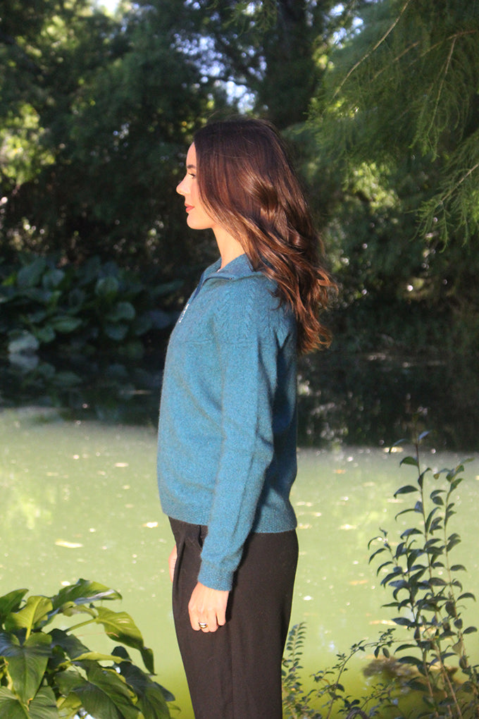 Possum - Rangitoto Cable Jacket - Teal