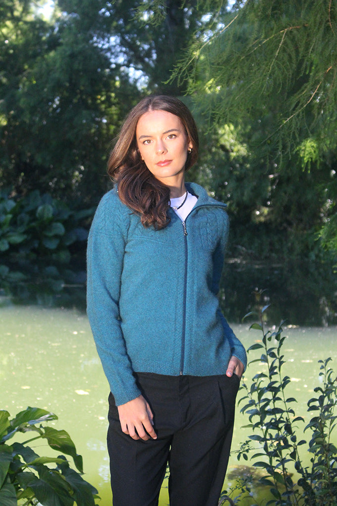 Possum - Rangitoto Cable Jacket - Teal
