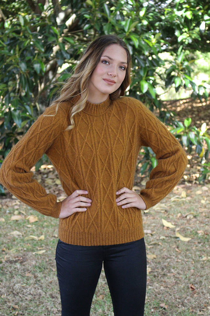 Possum - Cable Sweater - Gold