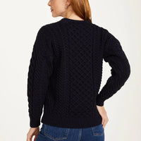 Aran - Traditional Sweater - Navy