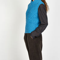 Irish - Farmleigh Diamond Vest - Forget-Me-Not Blue