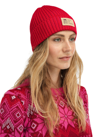 Dale of Norway - Alvoy Hat - Allium/Raspberry