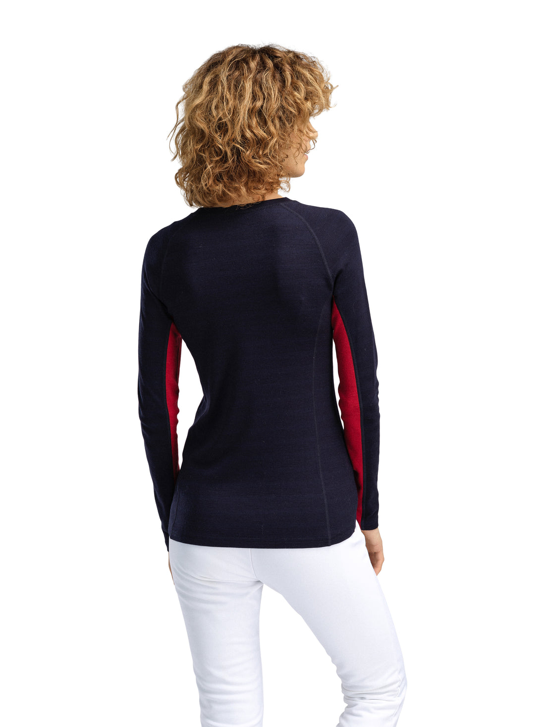 Dale of Norway - Aksla Women's Baselayer - Navy/Red from behind