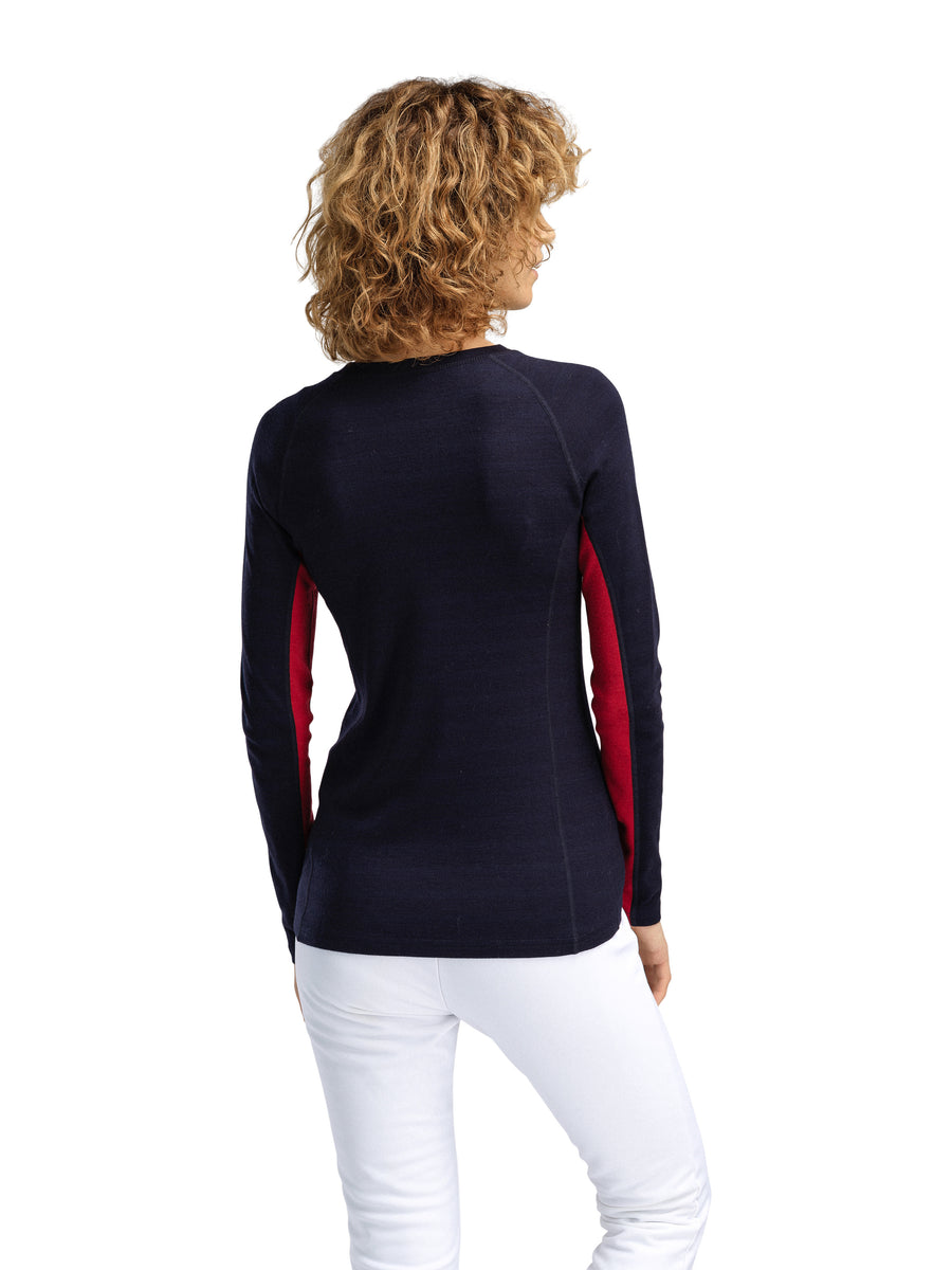 Dale of Norway - Aksla Women's Baselayer - Navy/Red from behind