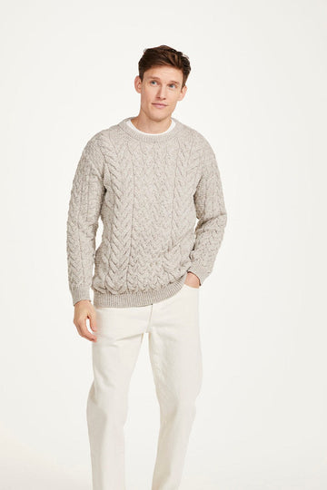 Aran - Unisex Crew Neck Sweater - Oat