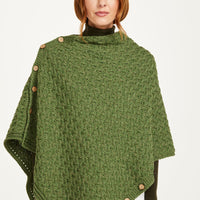 Poncho aran knit