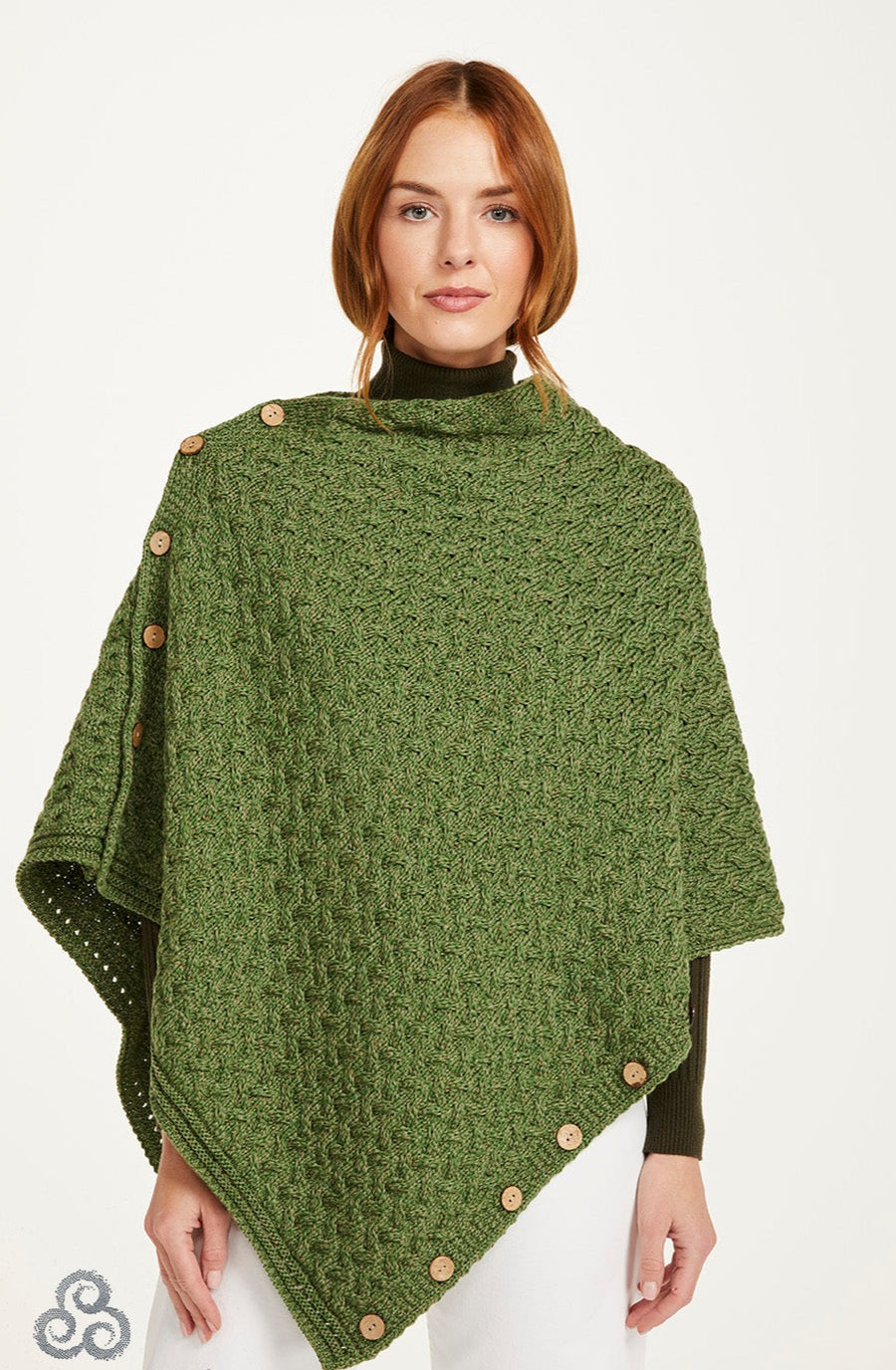 Poncho aran knit