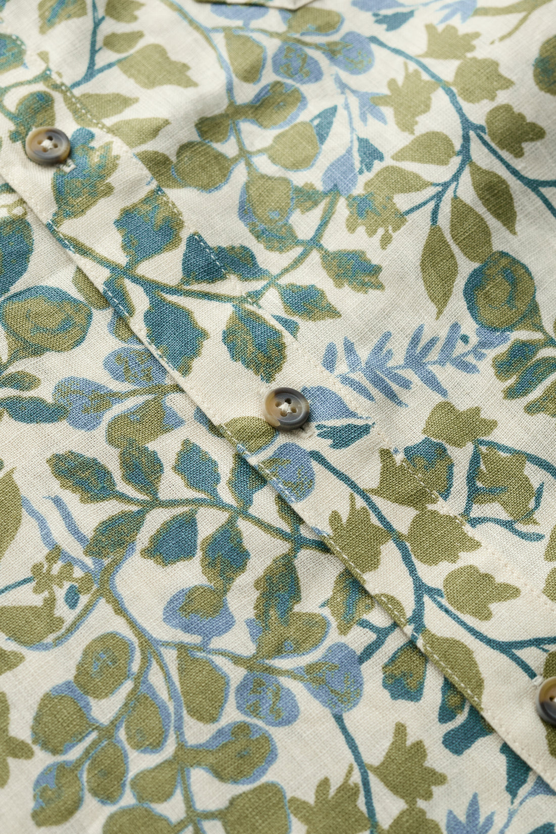 Men's Blue Heron Shirt - Ecru