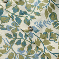 Men's Blue Heron Shirt - Ecru