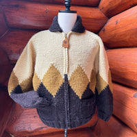 Canadian Knit Sweater - Diamond - Brown