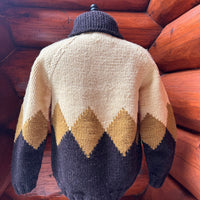 Canadian Knit Sweater - Diamond - Brown