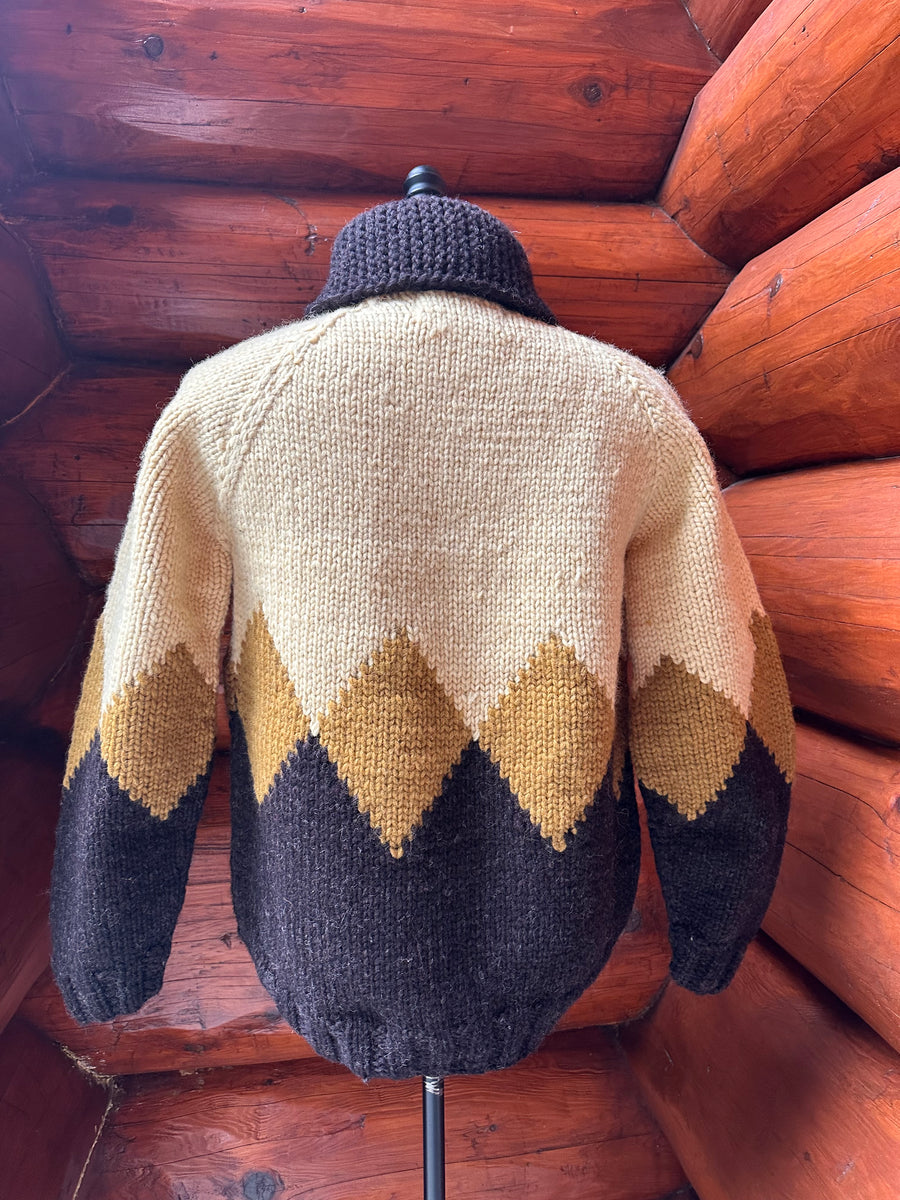 Canadian Knit Sweater - Diamond - Brown