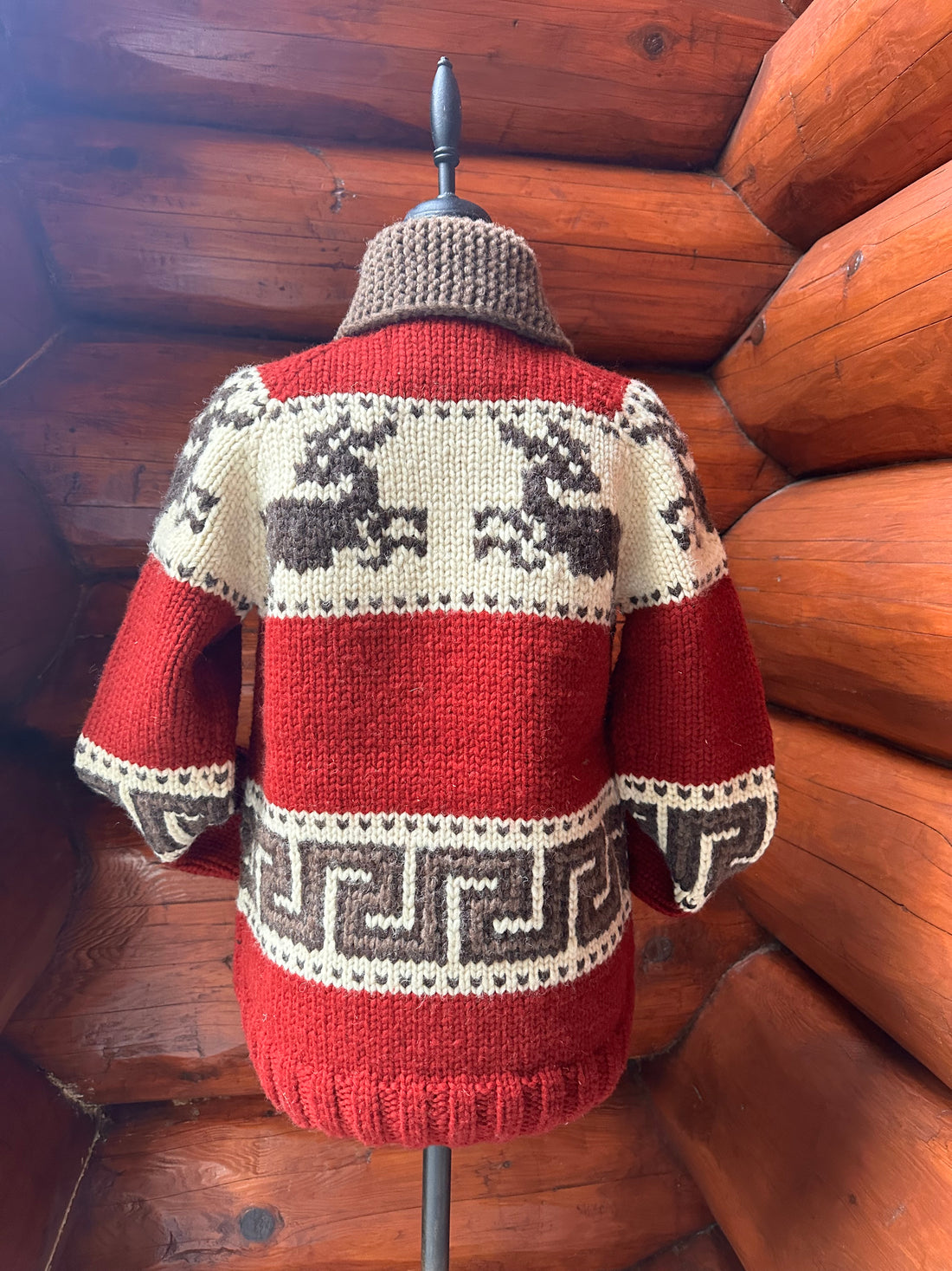 Canadian Knit Sweater - Merlot Deer