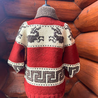 Canadian Knit Sweater - Merlot Deer