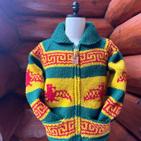 Canadian Knit Sweater - Yellow Eagle