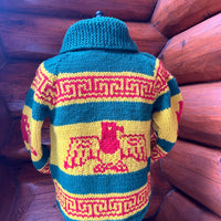 Canadian Knit Sweater - Yellow Eagle