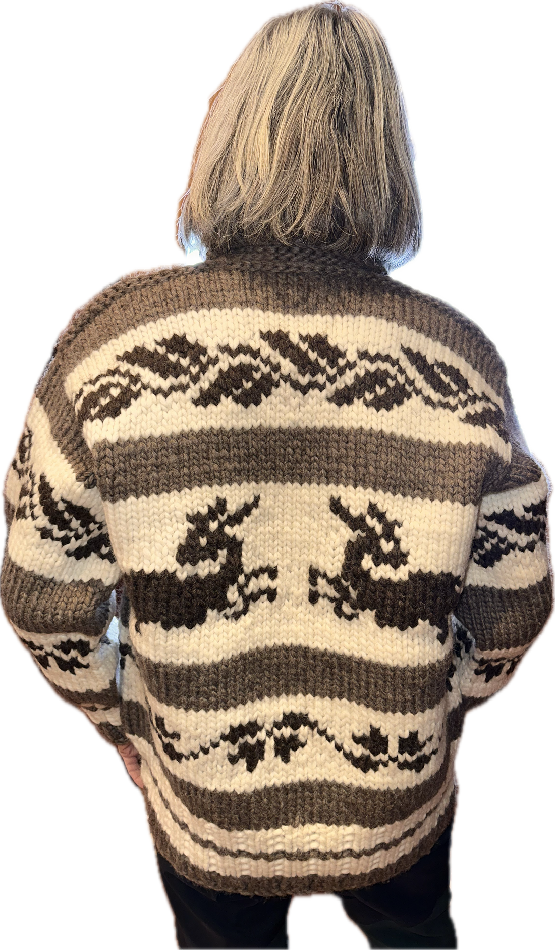 Cowichan Sweater Design Deer - M/L