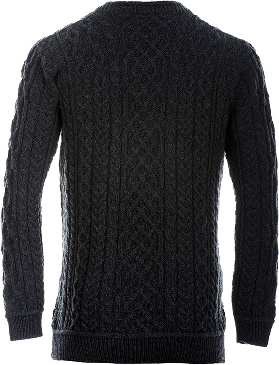 Aran - Men's Aran Sweater - Dark Grey