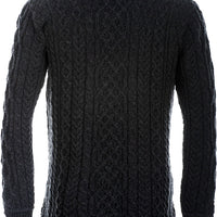 Aran - Men's Aran Sweater - Dark Grey