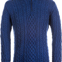 Irish - Half Zip Sweater - Blue