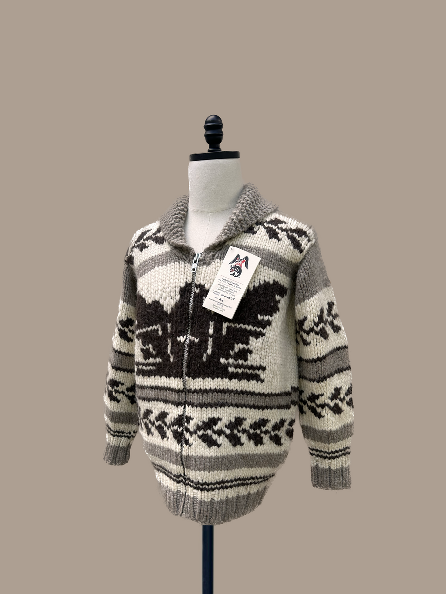 Cowichan Sweater 44" on a mannequin