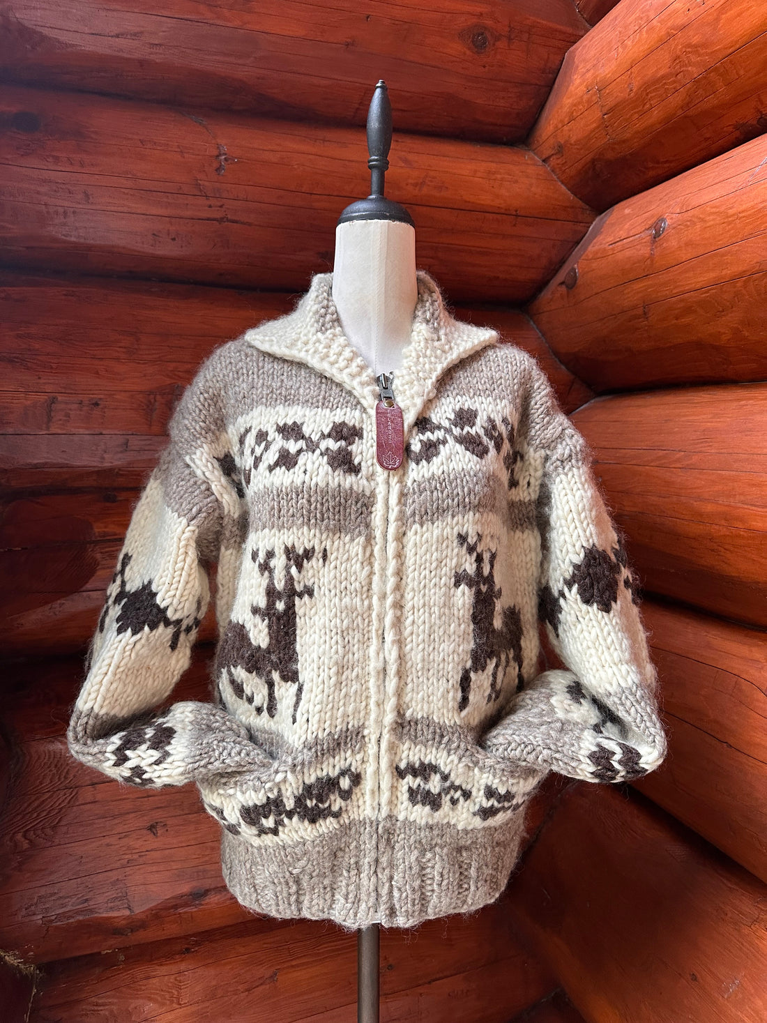 Canadian Knit Sweater - Deer - Small