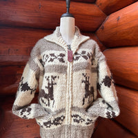 Canadian Knit Sweater - Deer - Small