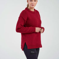 Devold - Nansen Sweater - Hindberry on model.