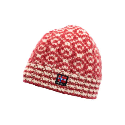 Devold - Svalbard Beanie - Hindberry /Off-White