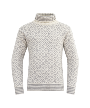 Devold - Svalbard Wool High Neck Sweater - Grey