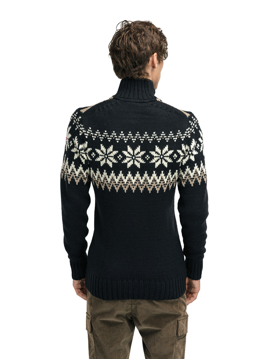 Dale of Norway - Myking Men's Sweater - Black/Brown from behind